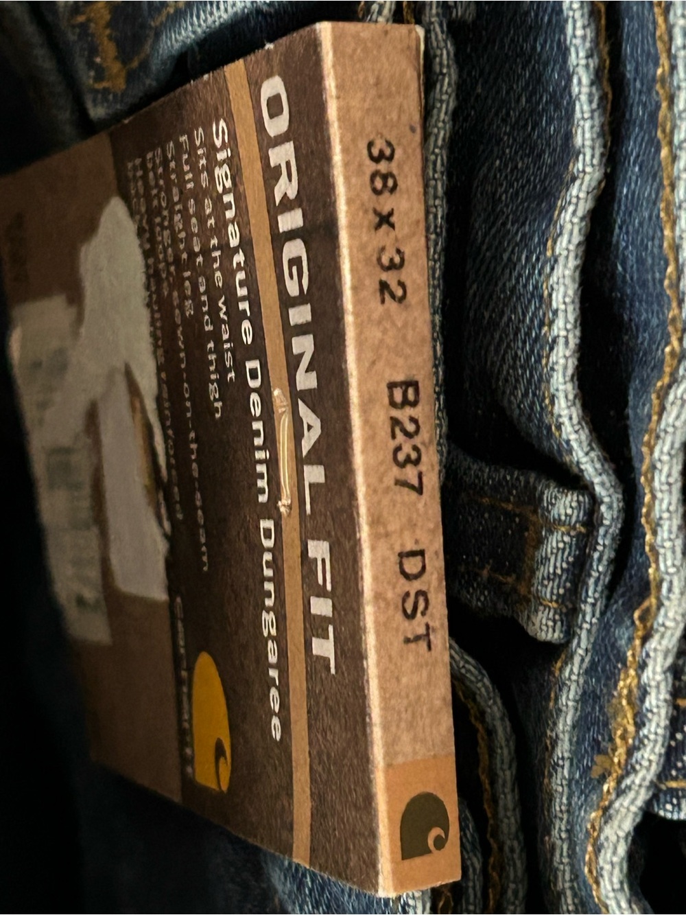Carhartt Men's Dark Blue Jeans - B237 DST 38x32 - Picture 9 of 9